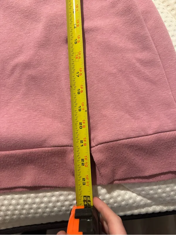 Women's Pink TurtleNeck Pullover Sweatshirt Size M - Image 4