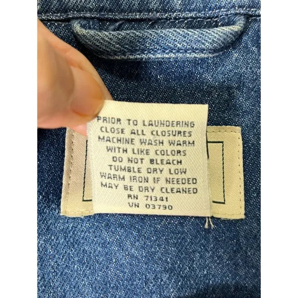 L.L.Bean Women’s Small Denim Jean Jacket Classic 90s Preppy Americana Cotton - Image 6