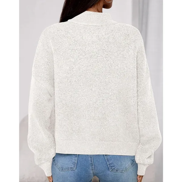 KIRUNDO Cardigan Button Up Oversized Sweater White L Size L - Image 3