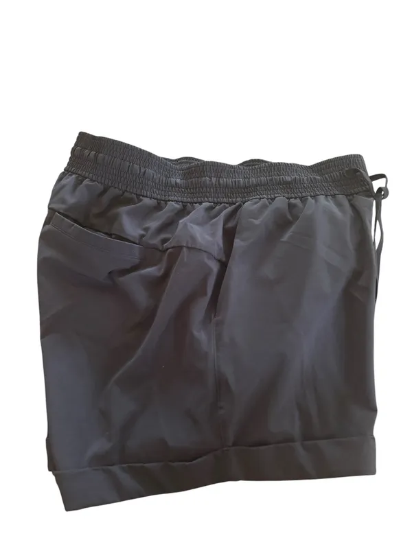 Lululemon On the Fly Shorts Black Sz 6 Cuffed Drawstring Running Athletic Pocket - Image 2