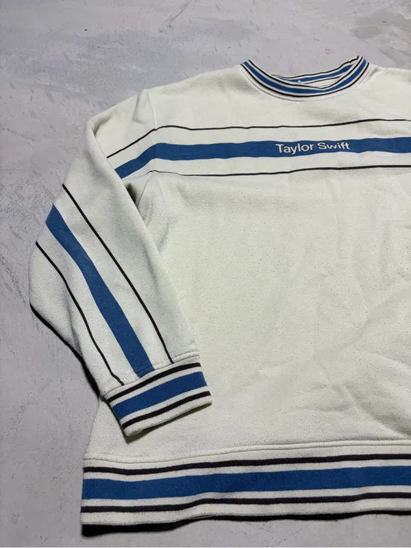 Taylor Swift Striped Midnights Crewneck Large - Image 2
