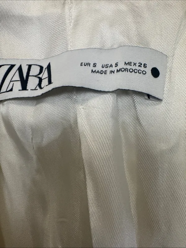 ZARA Cream Two-Button Tailored Blazer - Image 10