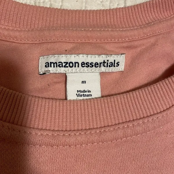 Pink Amazon Essentials Crewneck Sweatshirt Size M - Image 2