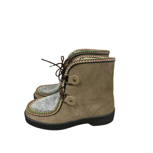 VTG Mukluk Sherpa Lined Gum Sole Winter Warm Boots USA Made Boho Hippie Size 7 - Image 3