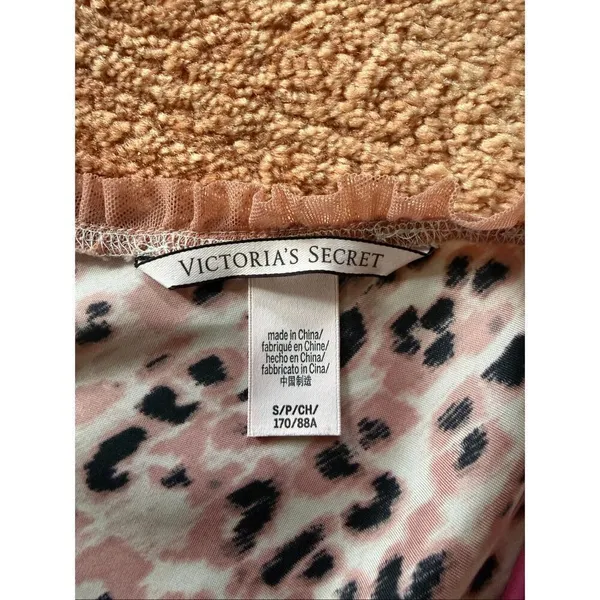 Victoria’s Secret Leopard Print Cami Top Size S Pink Ruffle Trim - Image 7