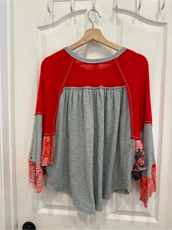 Free people Friday fever patchwork blouse - Image 3