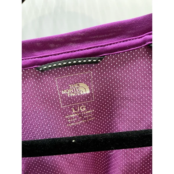 The North Face Purple Ladies Cycling Top Large Small Hole On Shoulder Outdoor‎ - Image 4