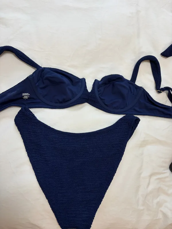 Monday Swimwear Navy Bikini Set - Image 2