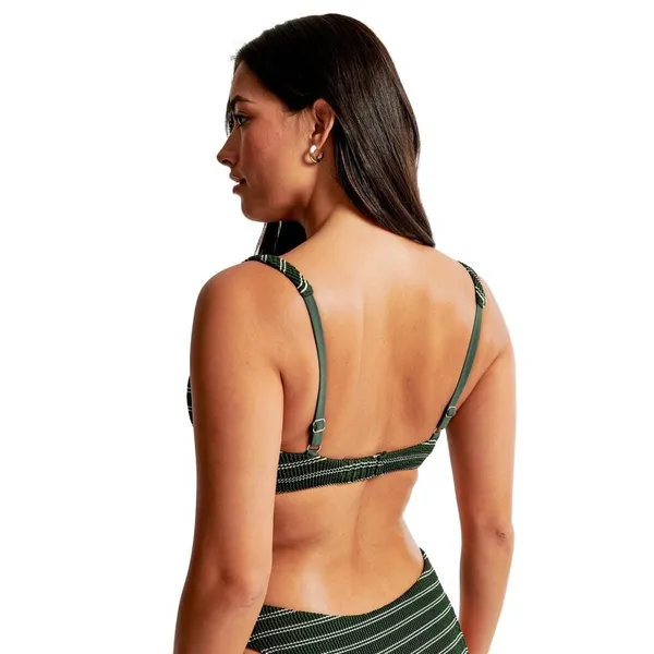 NWT Abercrombie & Fitch Curve Love High Apex Underwire Bikini Top Green Size XXS - Image 3
