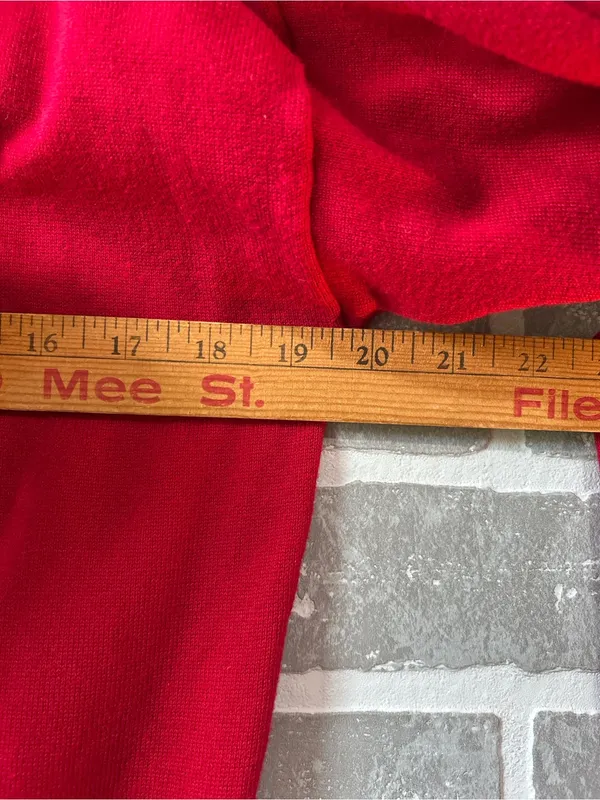 Lauren‎ Ralph Lauren Red Black Gold Button Shoulder Sweater Med Preppy Nautical - Image 6