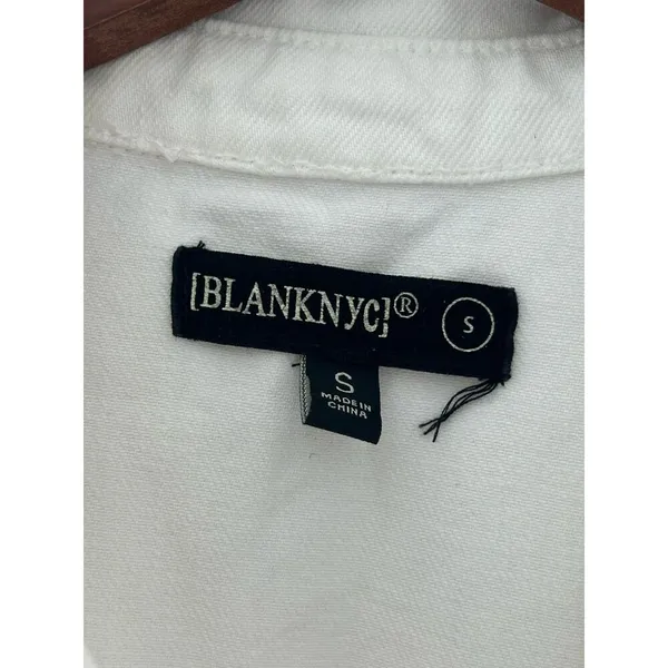 Blank NYC White Denim Romper Sz S - Image 5