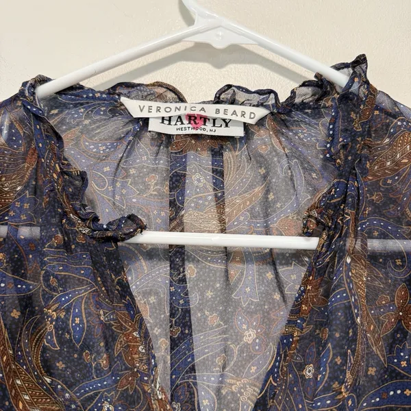 Veronica Beard Sabina Silk Boho Floral Maxi‎ Dress - Image 5