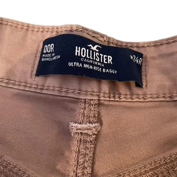 Hollister baggy cargo pants tan brown - Image 3