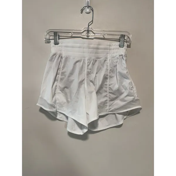 Lululemon Hotty Hot Short *High-Rise Long 4" White Size 4 - Image 2