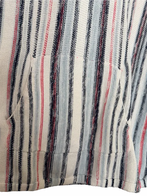 NATURAL LIFE Striped Hoodie Tunic - White, Navy & Pink - Image 4
