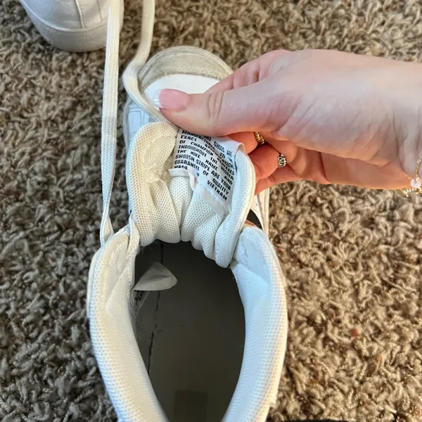 Nike White and Black High-Top Sneakers - Image 4