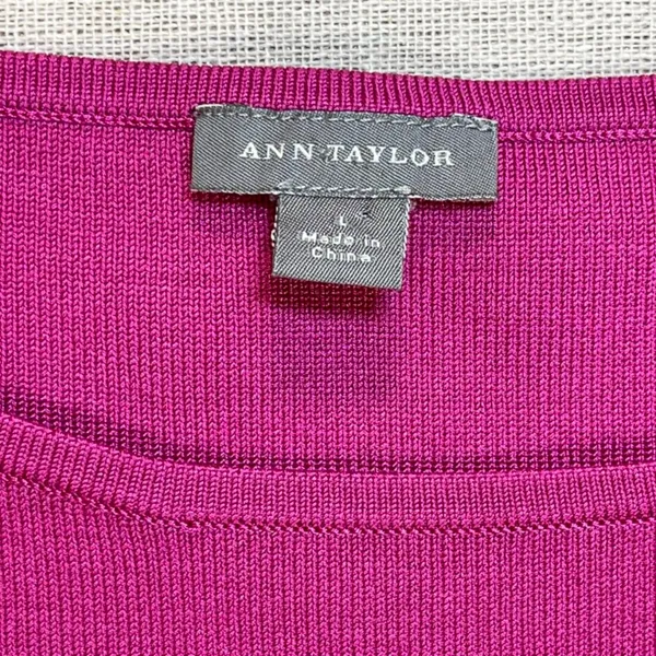 Ann Taylor | Pink Silk Blend Knit Tank | Large - Image 4