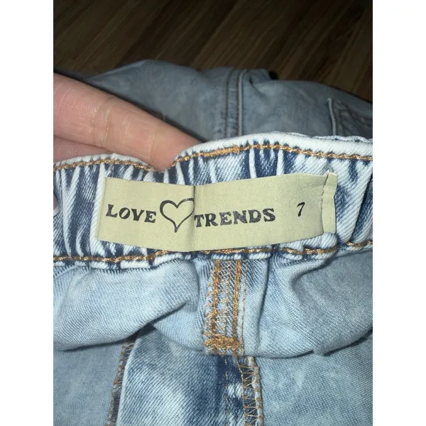 Love Trends NEW Blue Jean Skirt Skort‎ Shorts Women's Juniors Sz 7 - Image 2