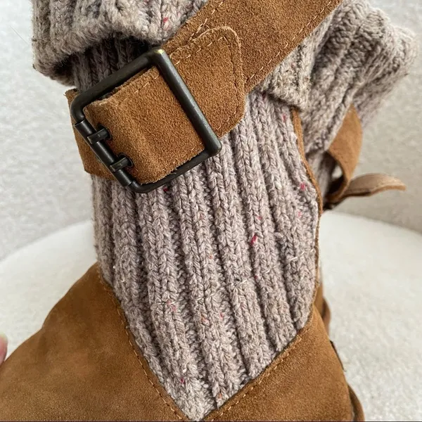 UGG Chestnut Cambridge Knit Suede 1003175 Boots Booties 6 - Image 6
