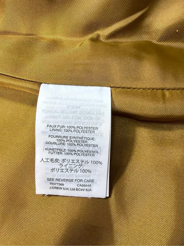J. Crew Camel Teddy Fleece With Gold Zip Vest Size Medium - Image 7