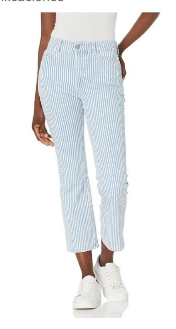 Free People DL1961 Lily Wide Leg striped trouser pants size 14 girls / women’s waist 24 in - Image 7