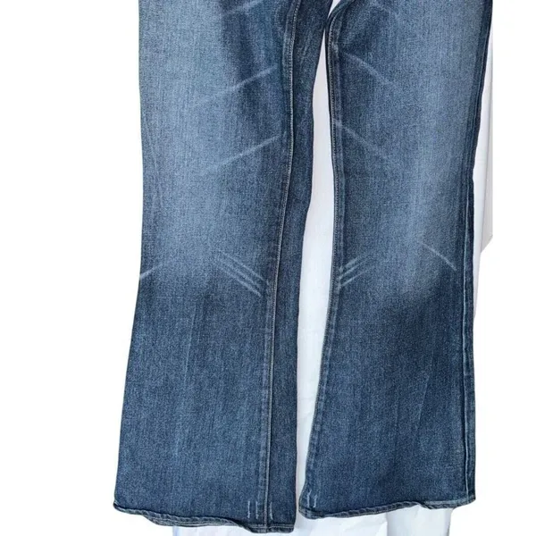 Rock‎ & Republic Womens Jeans Sz 30 Flare Wide Boot Cut Leg Low Rise Dark Wash - Image 3