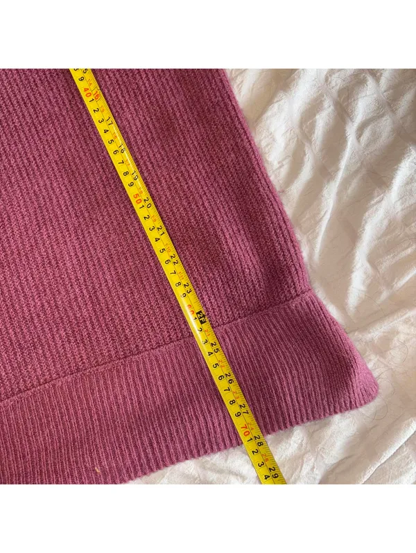 Aerie Cozy Ribbed Knit Crewneck Sweater RN: 54485 In Mauve, Woman’s Size Small - Image 7