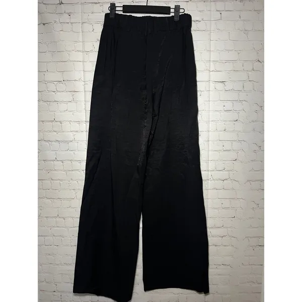 WAYF Wide Leg Tailored‎ Pants Black High Rise Slacks Minimalist Size S - Image 5