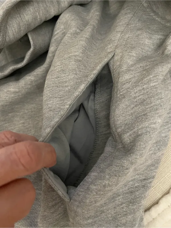 Alo Yoga NWT Hazy Mock Neck Pullover Sweatshirt Pockets Athletic Heather Grey S - Image 10