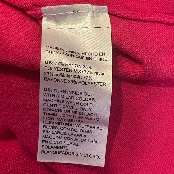 Chico's pink lightweight v-neck sweater top shirt woman’s size XL - Image 7