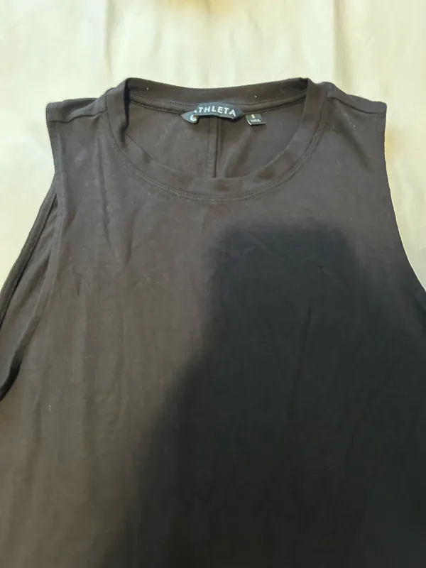 Athleta Asymmetrical Tank Top Black - Image 2