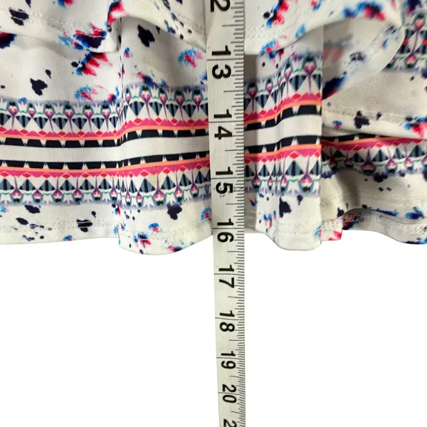 Lucky In Love Ruffled Tiered Tennis Skort Womens S White‎ Abstract Sporty Chic - Image 10