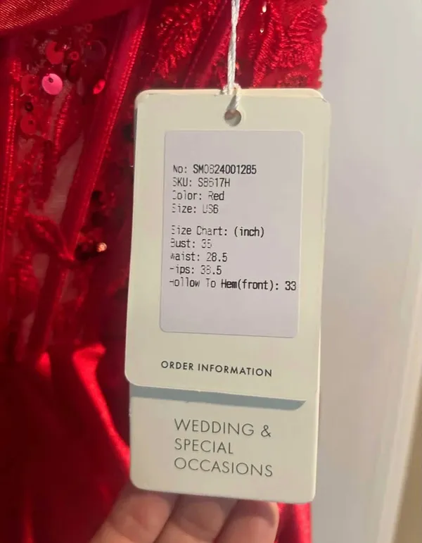 NWT Stacees Strapless Corset Mini Dress Size US6 Red Satin - Image 3