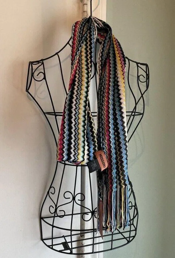 Missoni multicolored striped zigzag Scarf - Image 2