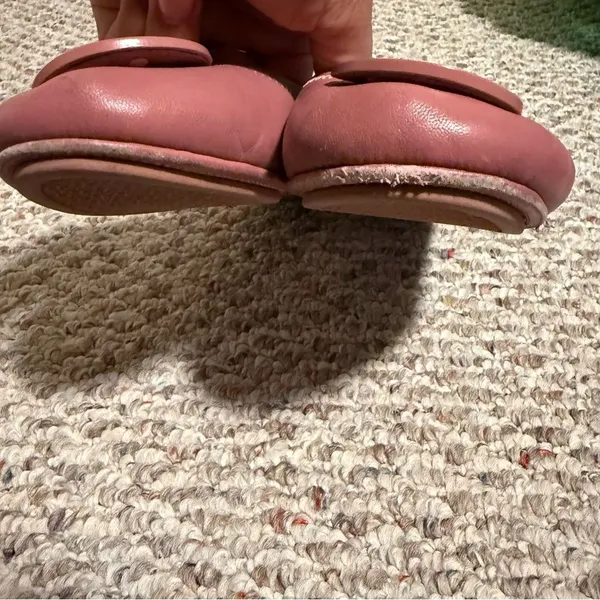 Tory Burch Minnie Travel Ballet with Leather Logo in Rosa- Size 9.5 - Image 5