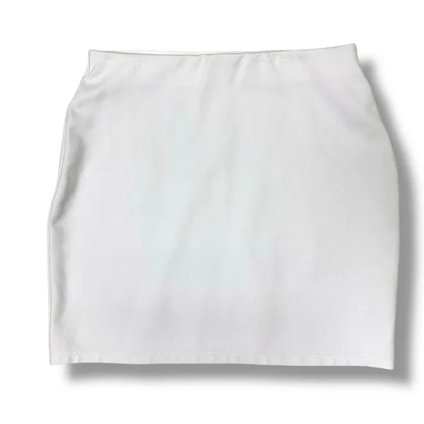 Aritzia Sunday Best White Pull On Mini Skirt Jersey Knit NWOT Size XS Bodycon - Image 2