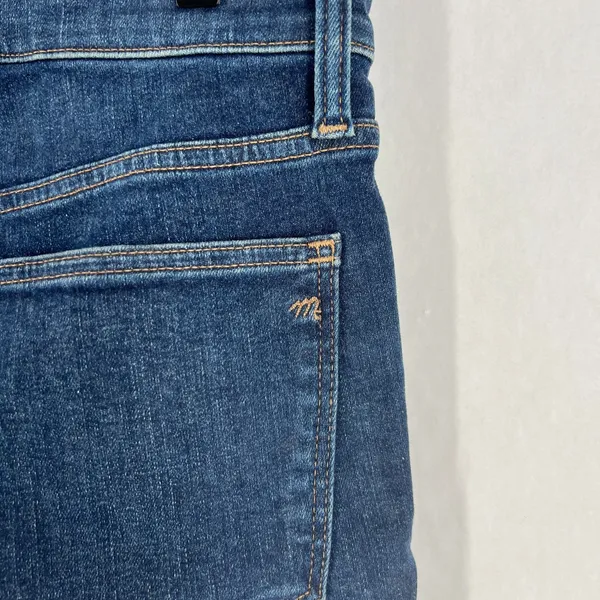 Madewell Skinny Jeans Womens 29 Blue Denim Cotton Mid Rise Medium‎ Wash - Image 8
