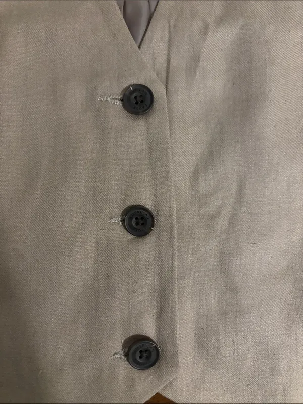 American Eagle Taupe Button-up Vest - Image 3