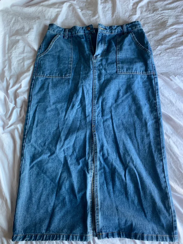 Denim Maxi Skirt Size M - Image 5