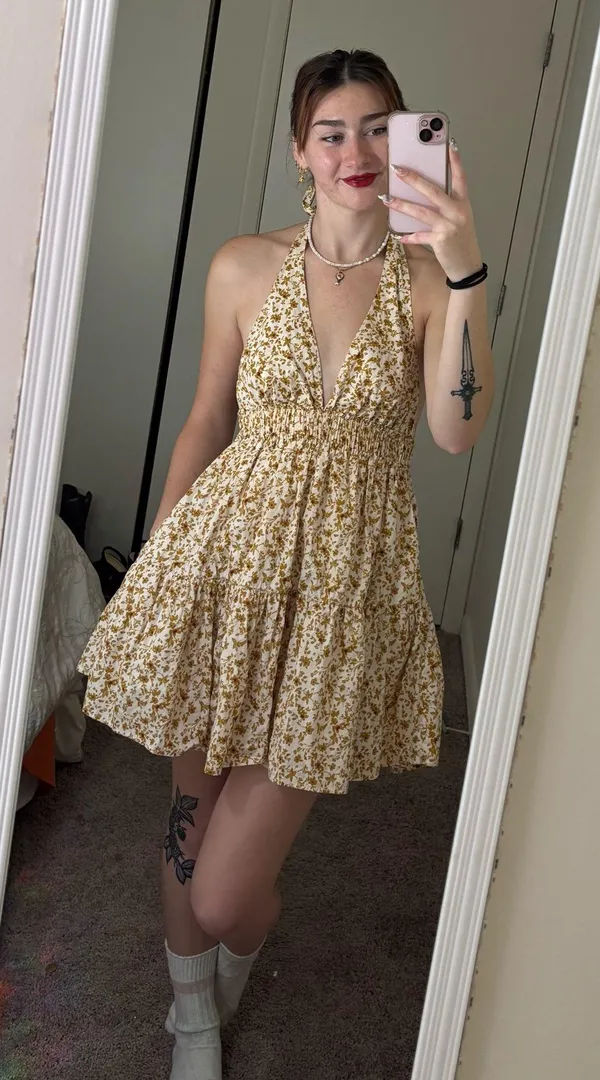 Cotton Candy LA Mini halter dress - Image 2