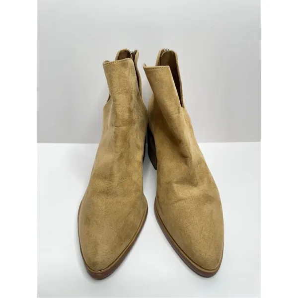 BP. Kaleb Tan Faux Suede Side Cutout Pointed Toe Ankle Booties Size 9.5 - Image 5