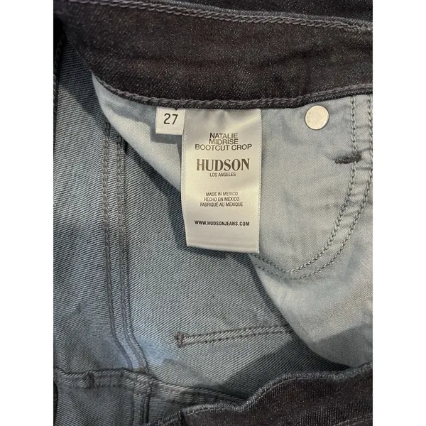 Hudson Jeans Womens 27 Blue Natalie Midrise Bootcut Crop Raw Hem Capsule Casual - Image 8