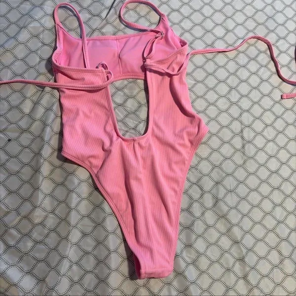 Pink One-Piece No Boundaries Hot Swimsuit - Image 3