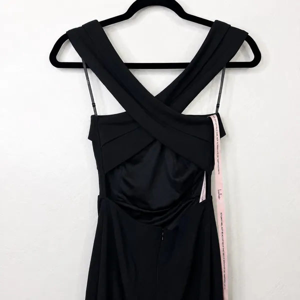 NEW Lulus Head to Cocktail Hour Black Halter Neck Open Back Maxi Dress Small - Image 8