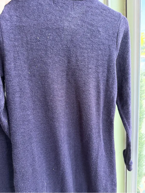 MICHAEL Michael Kors Purple Charcoal Long-Sleeve Zip-Front Knit Dress Size small - Image 6