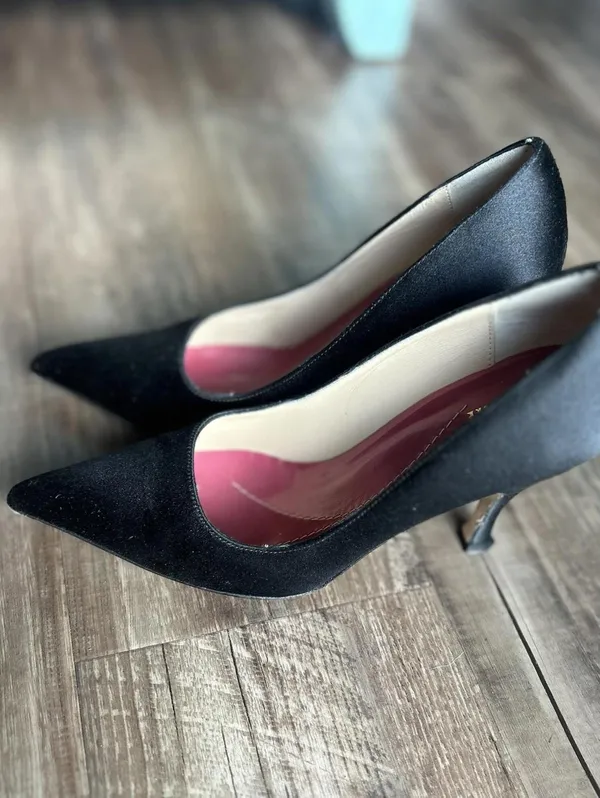 Kate Spade Vintage Black Suede Augustine Pointed Toe Heels Size 6.5 Womens - Image 5