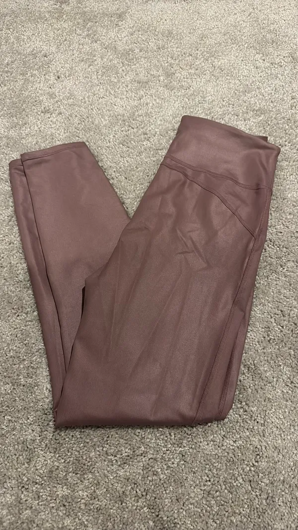 Abercrombie & Fitch Metallic Leggings Mauve - Image 3