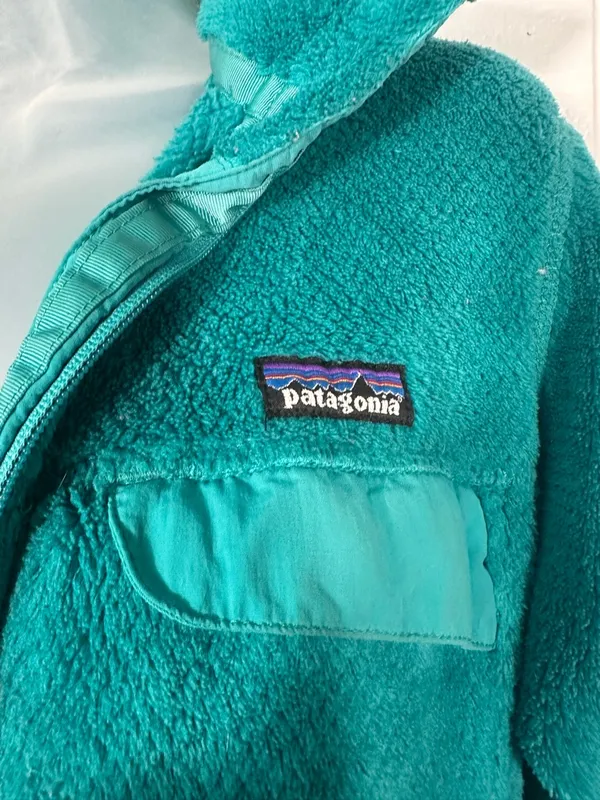 Patagonia Women’s Teal Green Full Zip Fleece Jacket Size Medium EUC - Image 3