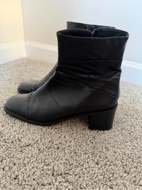 Paul Green Women's Black Leather Boots Size EU 6 US 8.5 - Image 3