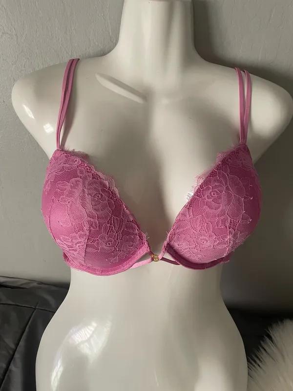 Victoria's Secret Bombshell Bra 34DD *Pink Rose Lace* - Image 5